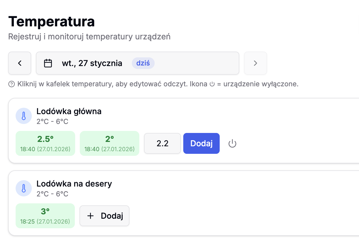 Monitoring temperatur w Atesto24
